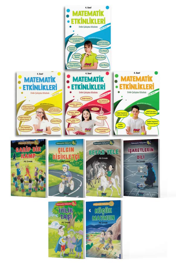 4. Sınıf Matematik Etkinlikleri ve Okuma Seti - 10 Kitap