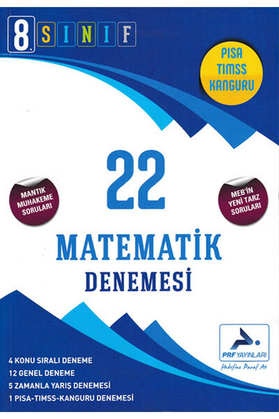 8. Sınıf Matematik 22 Denemesi - Prf Paraf Yayınları