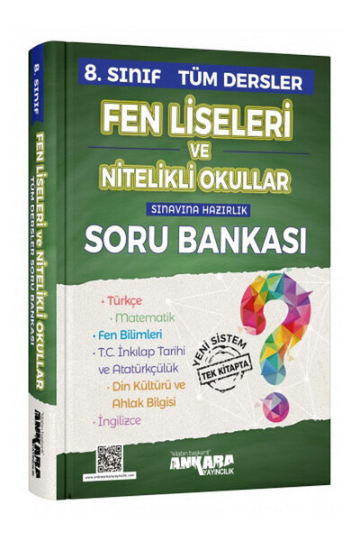 8. Sınıf Tüm Dersler Fen Liseleri ve Nitelikli Okullar Soru Bankası - Ankara Yayıncılık
