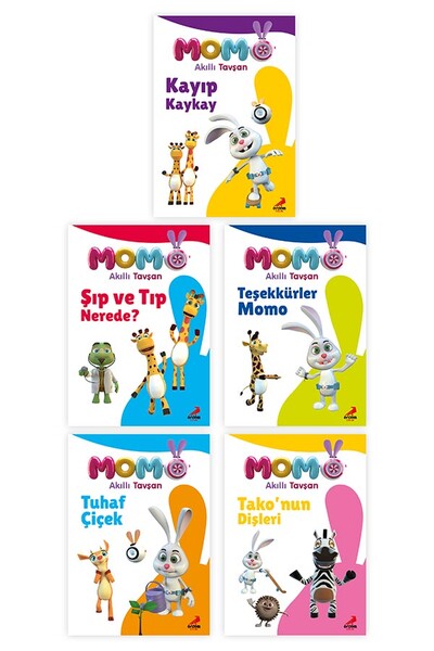 Akıllı Tavşan Momo 5 Kitap - Erdem Çocuk Yayınları