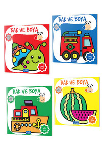 Bak ve Boya Seti 4 Kitap - Parıltı Yayınları - Thumbnail