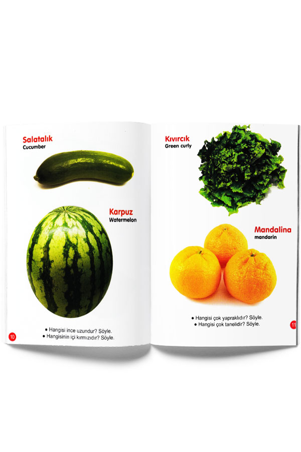 Benim Renkli Kitaplarım Meyveler Sebzeler - Parıltı Yayınları