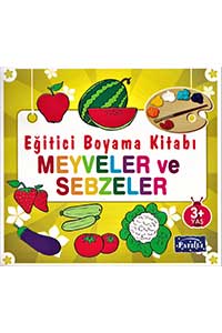 Eğitici Boyama Kitabı - Meyveler ve Sebzeler - Parıltı Yayınları - Thumbnail