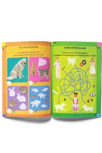 Evcil Hayvanlar Çıkartma ve Aktivite Kitabı - Parıltı Yayınları - Thumbnail
