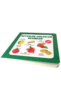 Meyveler Sebzeler Besinler - Eğitici Öğretici Karton Kitaplar - Thumbnail