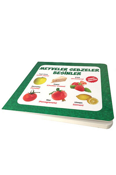 Meyveler Sebzeler Besinler - Eğitici Öğretici Karton Kitaplar