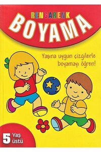 Rengarenk Boyama 5 Yaş Üstü - Parıltı Yayınları - Thumbnail